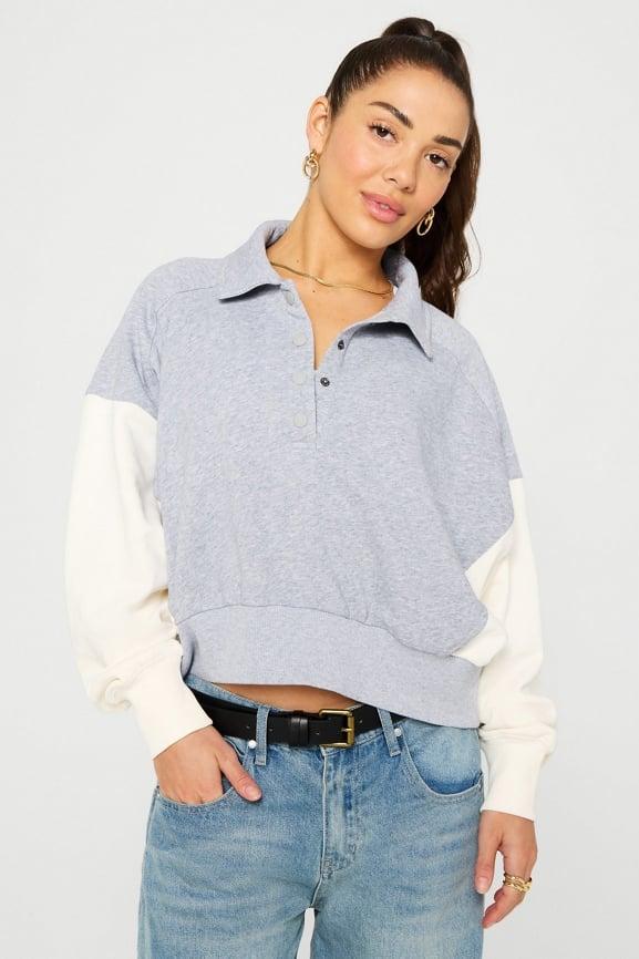 Year Round Terry Snap Front Sweatshirt Product Image