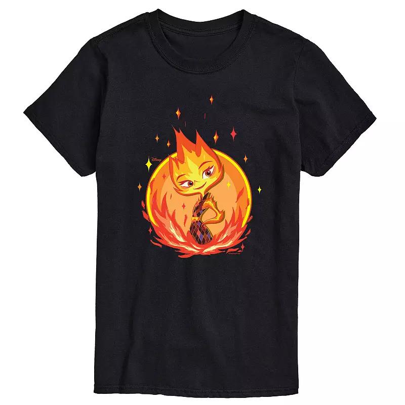 Disney's Elemental Big & Tall Ember Badge Graphic Tee, Men's,  Product Image