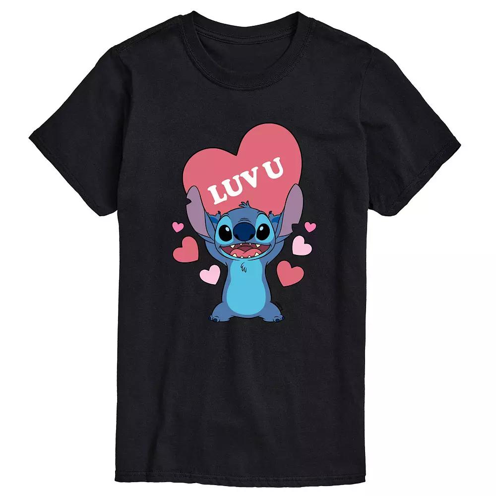 Disney's Lilo & Stitch Big & Tall Luv U Heart Graphic Tee, Men's,  Product Image
