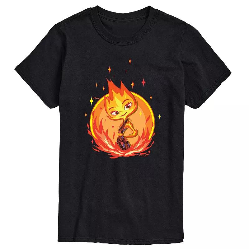 Disney's Elemental Big & Tall Ember Badge Graphic Tee, Men's,  Product Image