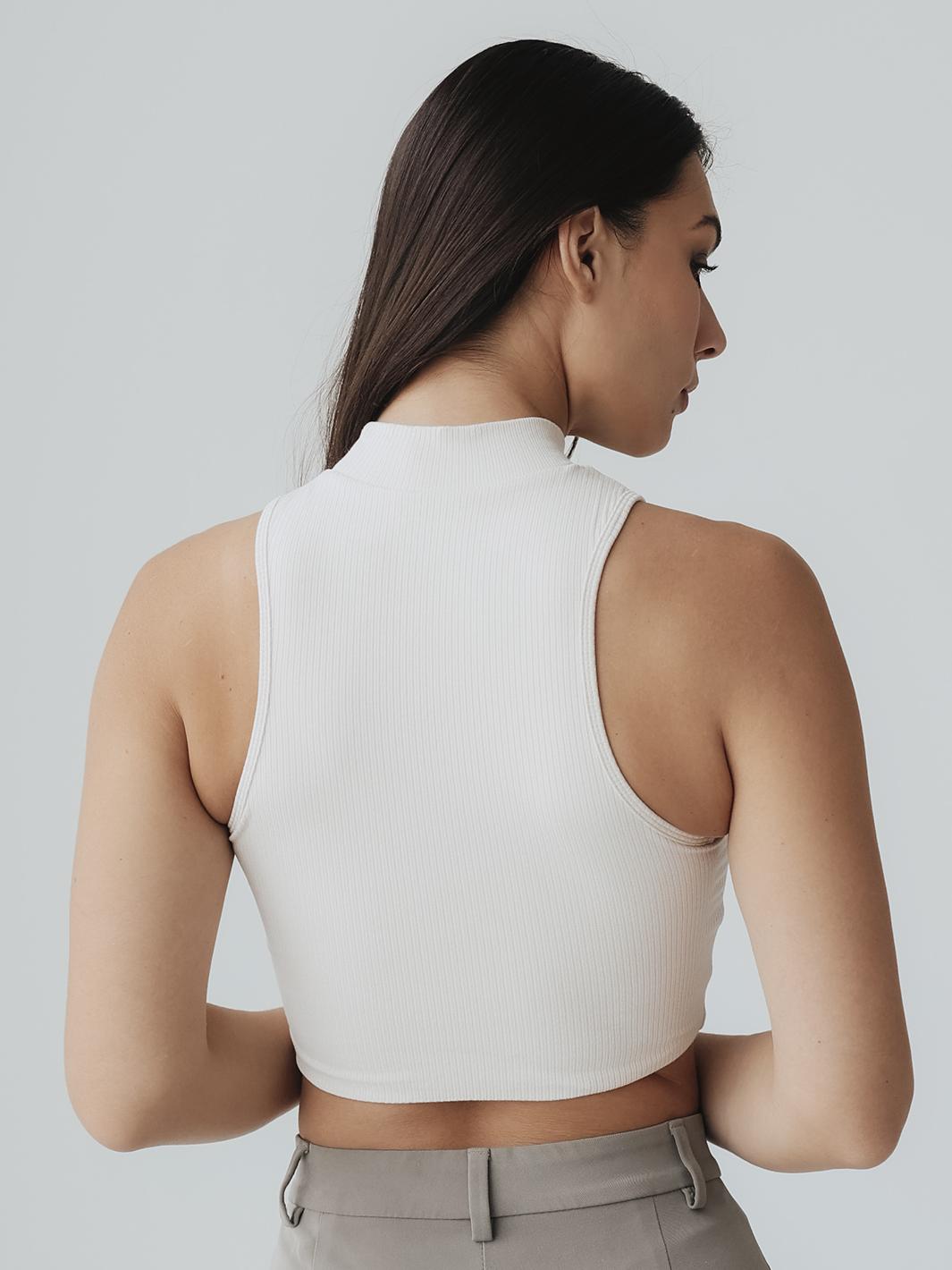 Ribbed Mock Neck Brami (Crop) Product Image