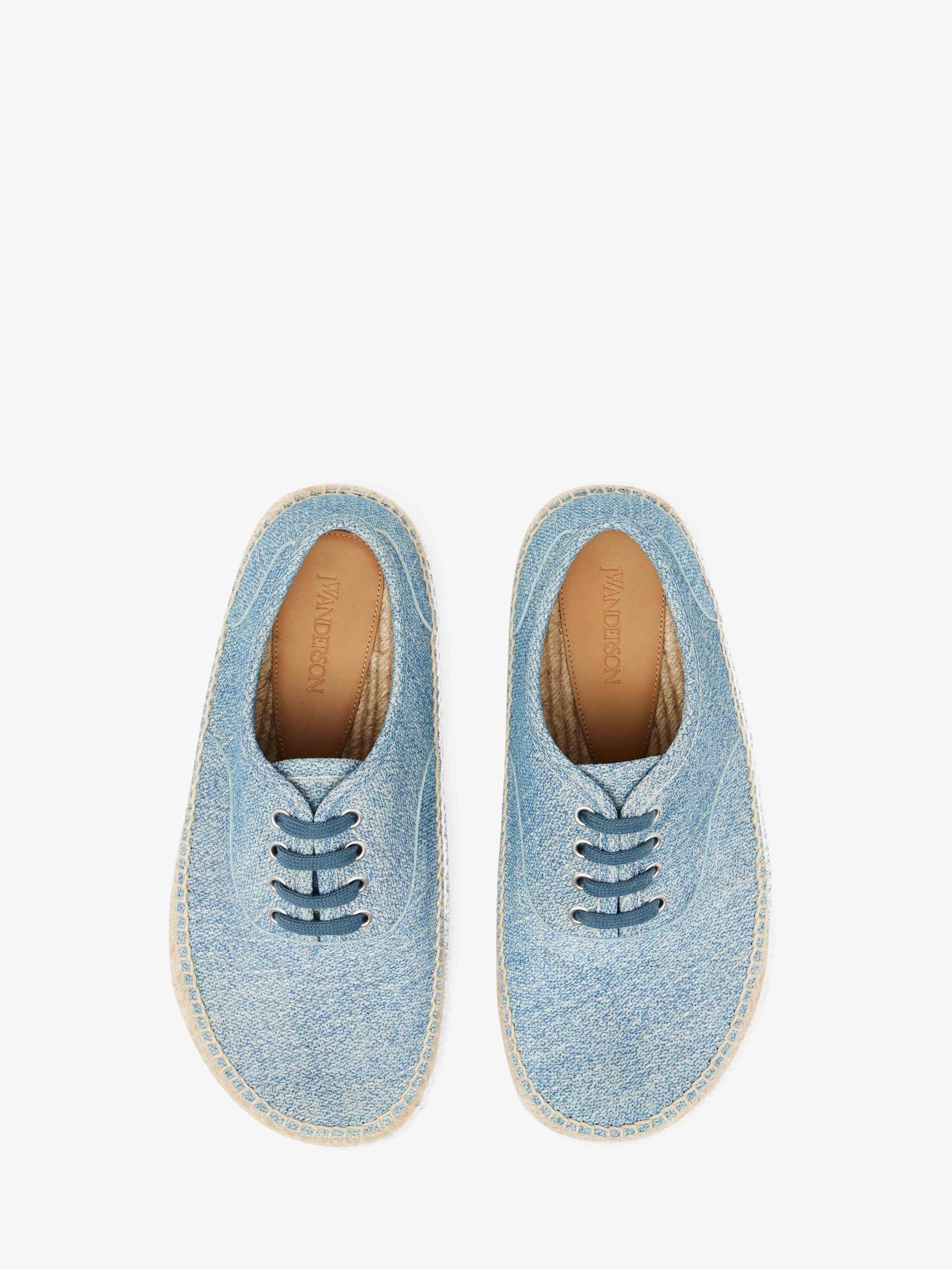 SUEDE LACE-FRONT PLATFORM ESPADRILLES Product Image