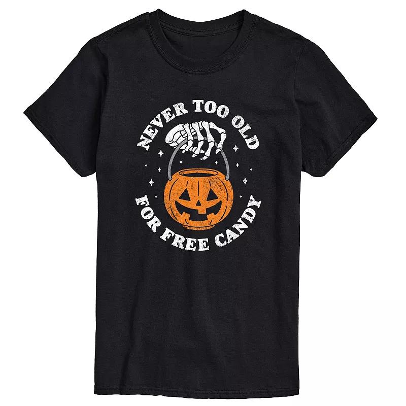 Big & Tall Never Too Old For Free Candy Graphic Tee, Men's,  Product Image