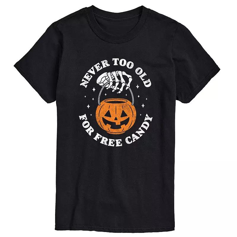 Big & Tall Never Too Old For Free Candy Graphic Tee, Men's,  Product Image