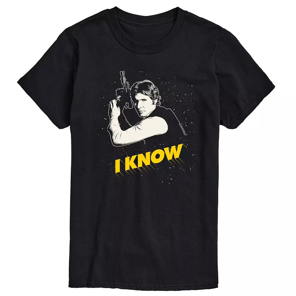 Big & Tall Star Wars Han Solo I Know Graphic Tee, Men's,  Product Image