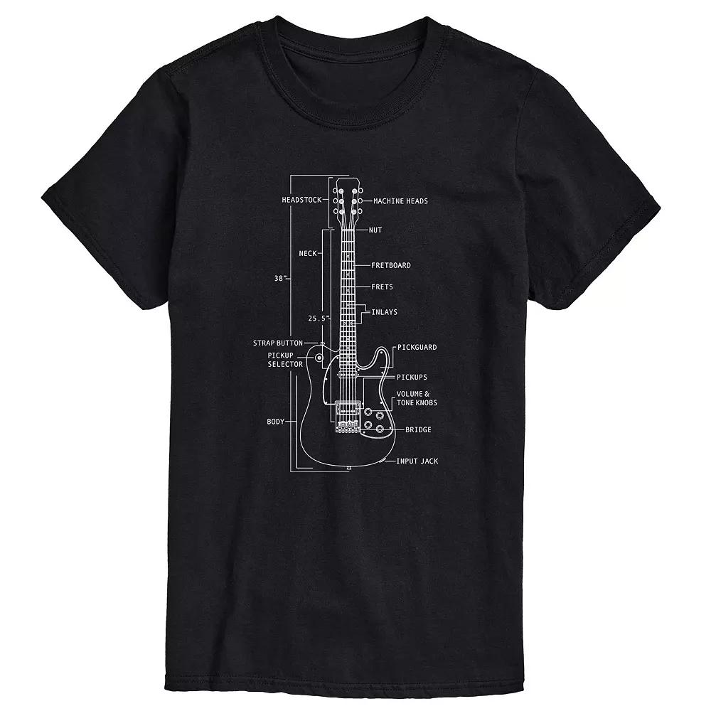 Men's Guitar Diagram Tee,  Product Image