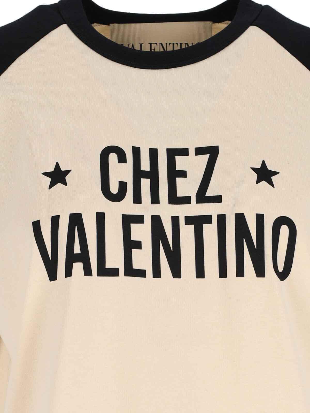 VALENTINO Chez Logo T-shirt In Neutral Product Image