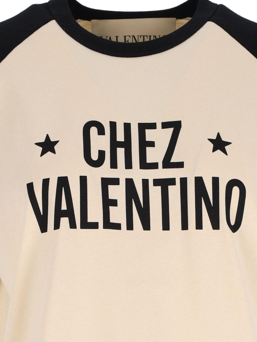 VALENTINO Chez Logo T-shirt In Neutral Product Image