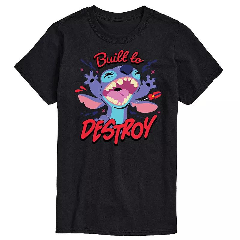 Disney's Lilo & Stitch Big & Tall Built To Destroy Graphic Tee, Men's,  Product Image