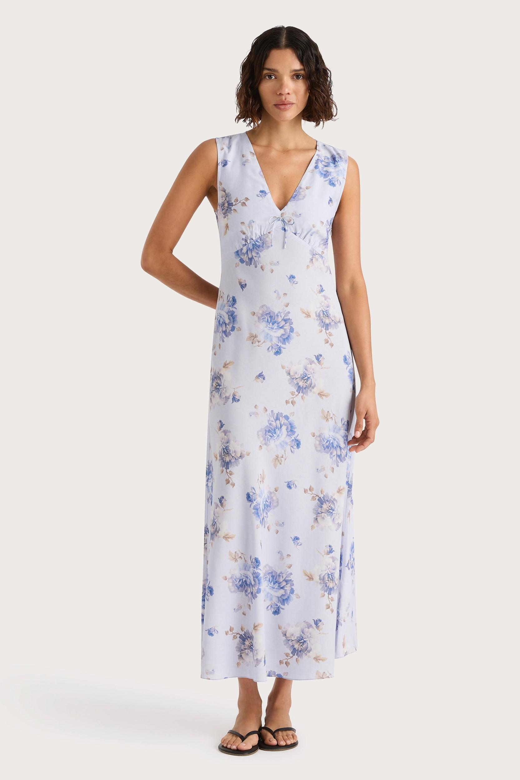 Yvonne Midi Dress Leona Floral Lilac - Final Sale Product Image