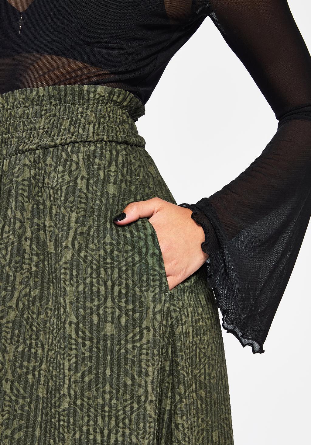 Francesca Dragon Printed Midaxi Skirt Product Image