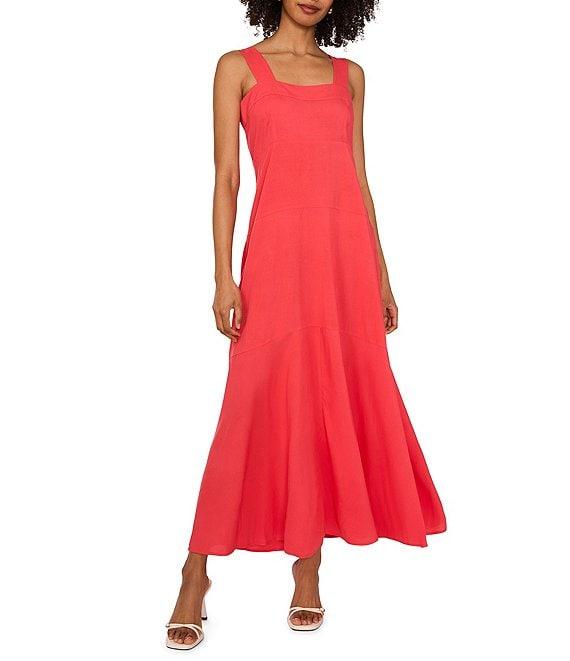 Vince Camuto Square Neck Sleeveless Shift Maxi Dress Product Image
