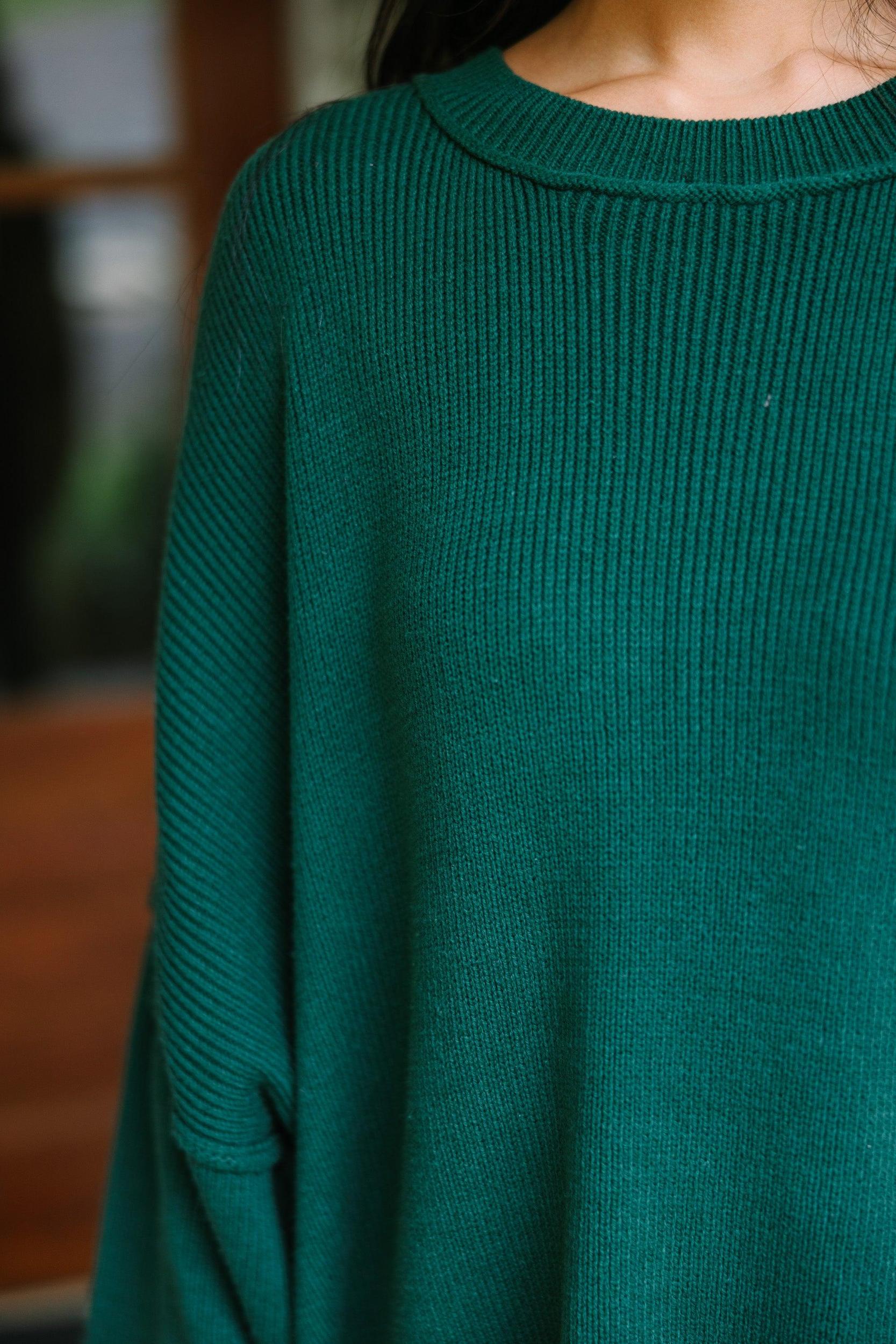 Give You Joy Emerald Green Dolman Sweater Female Product Image