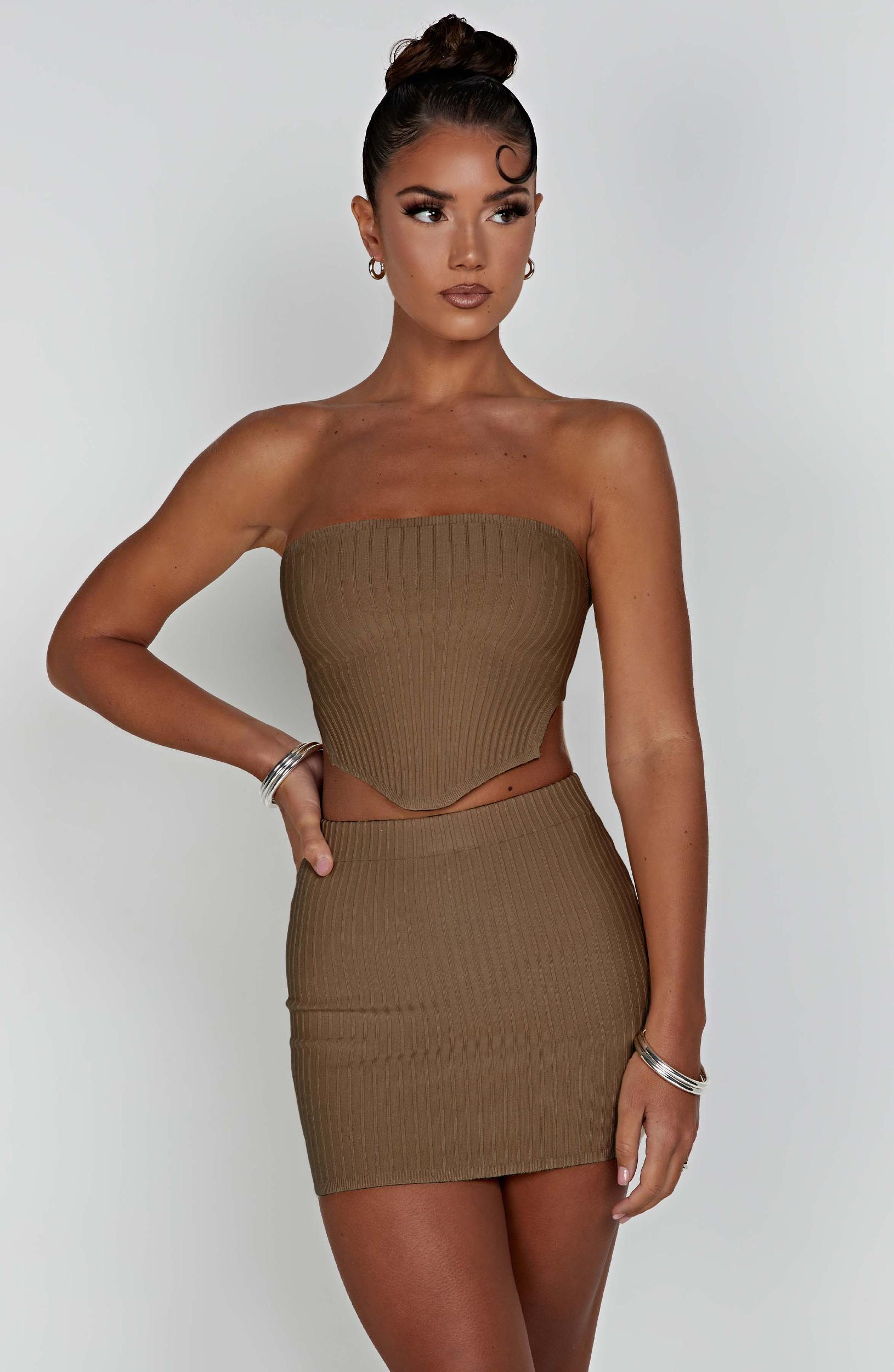 Jaz Mini Skirt - Mocha Product Image