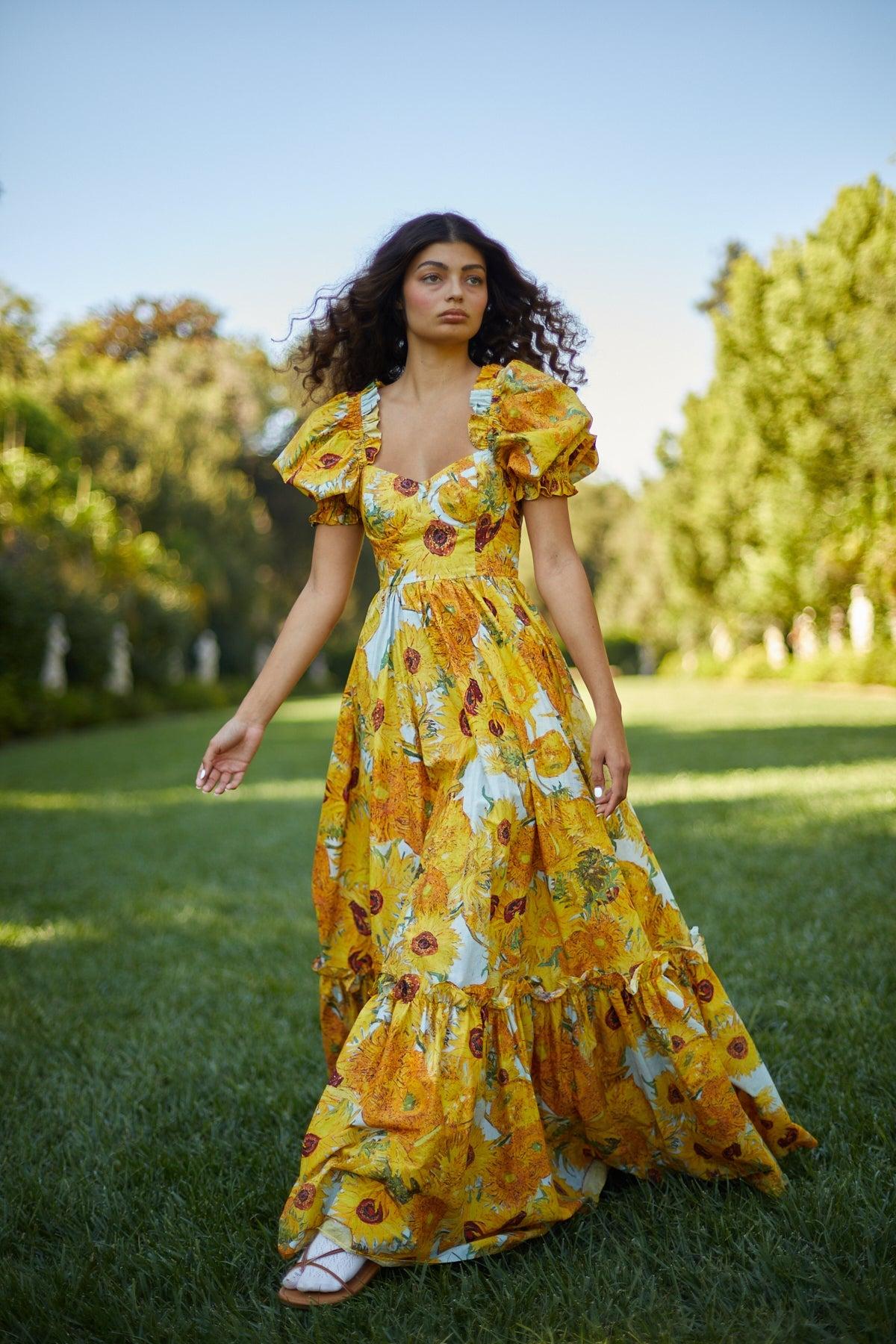Sunflowers Cotton Ritz Gown Product Image