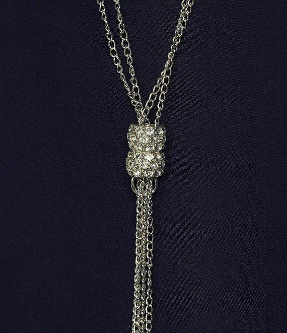 R & M Richards Plus Size 3/4 Bell Sleeve Crew Neck Embroidered Sequin Lace 3-Piece Pant Set Product Image