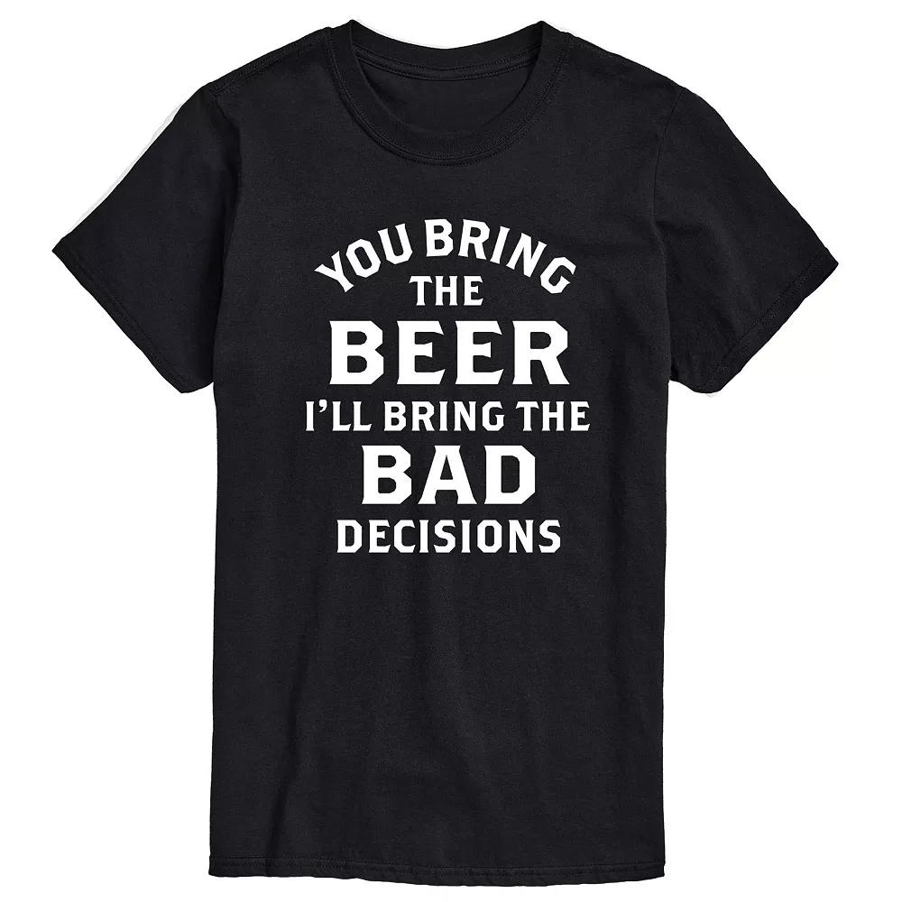 Big & Tall Beer Bad Decisions Graphic Tee, Men's,  Product Image