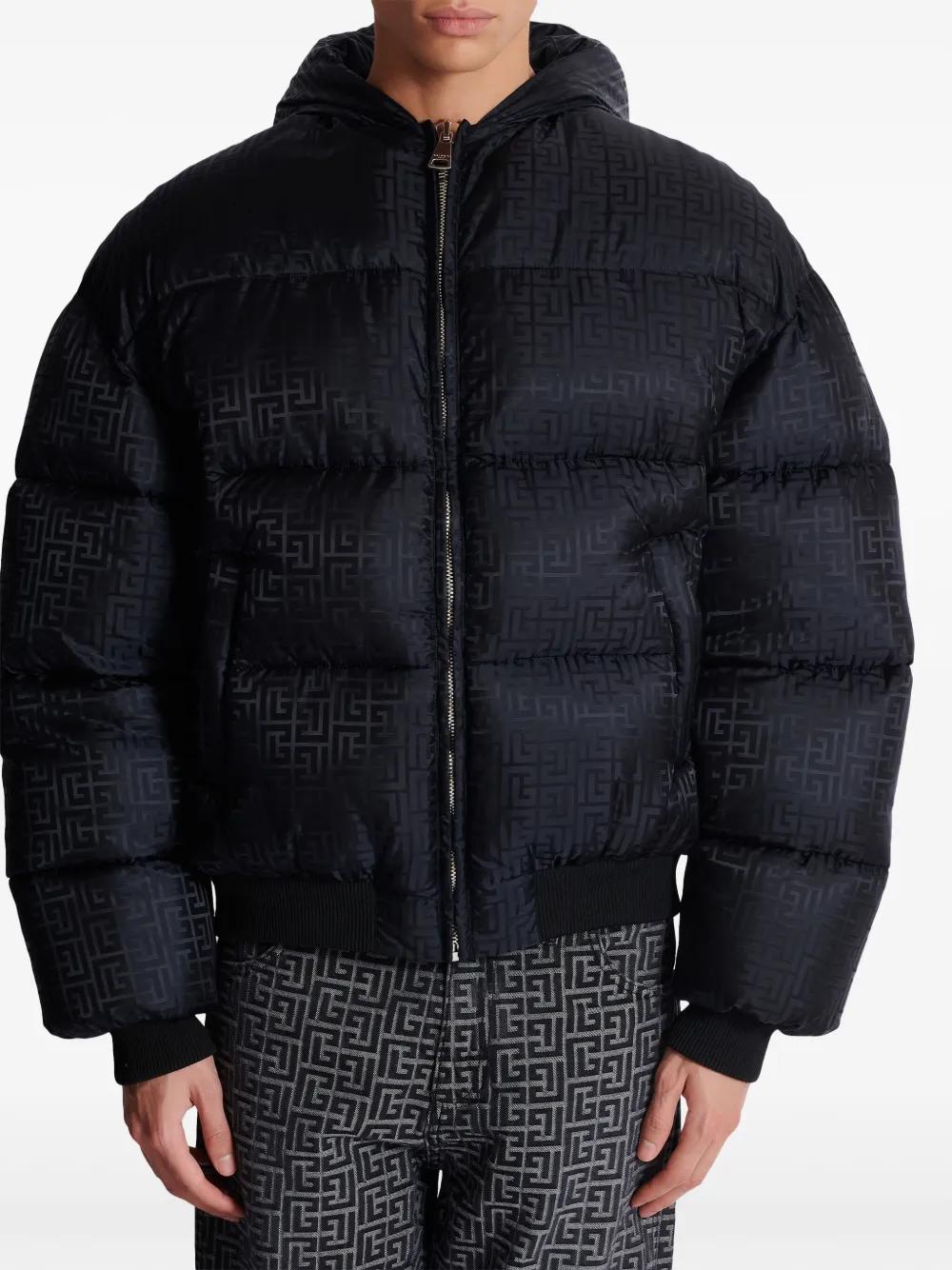 PB-monogram pattern puffer jacket Product Image