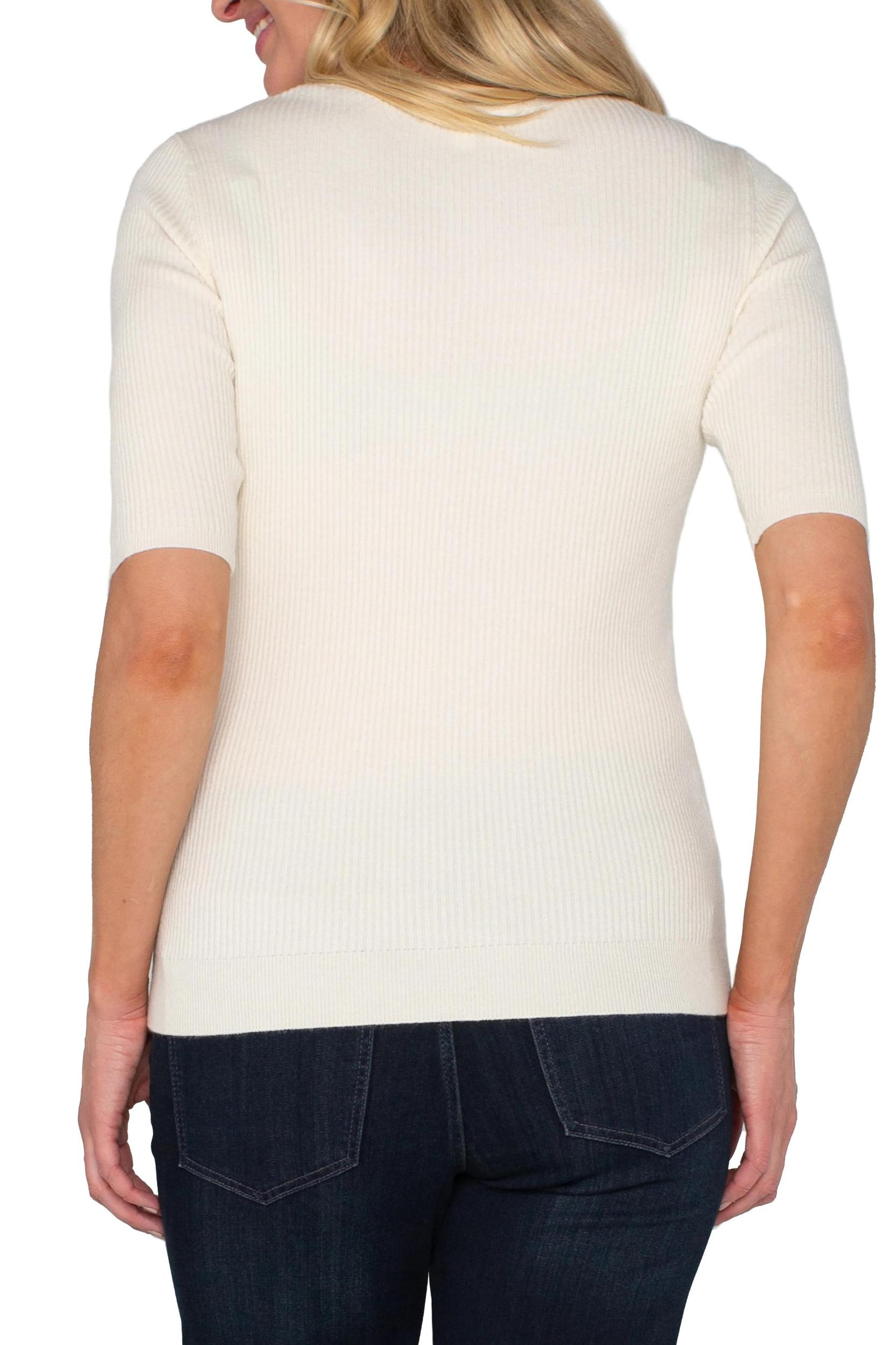 Elbow Sleeve Crew Neck Sweater Product Image