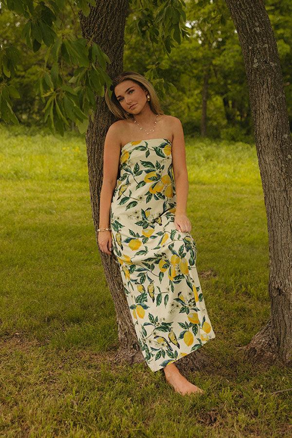 Bungalow Views Linen-Blend Maxi Dress in Yellow Product Image