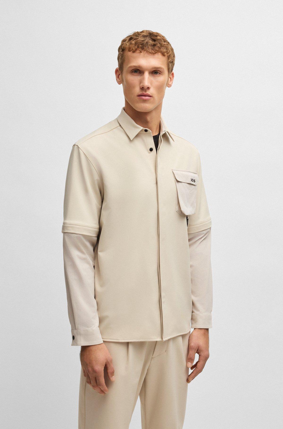 Relaxed-fit shirt with zip-off sleeves Product Image