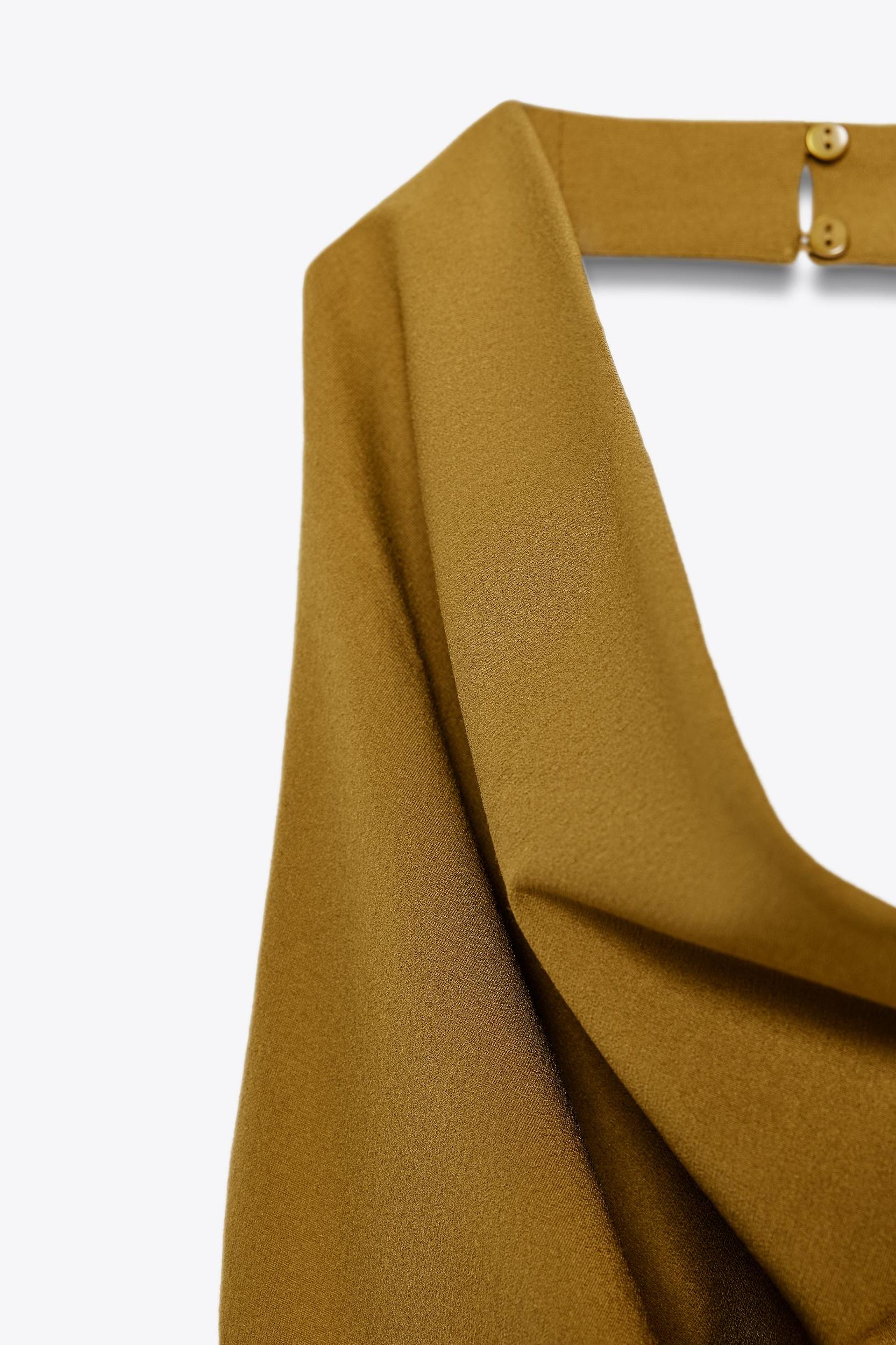 DRAPED HALTER DRESS Product Image