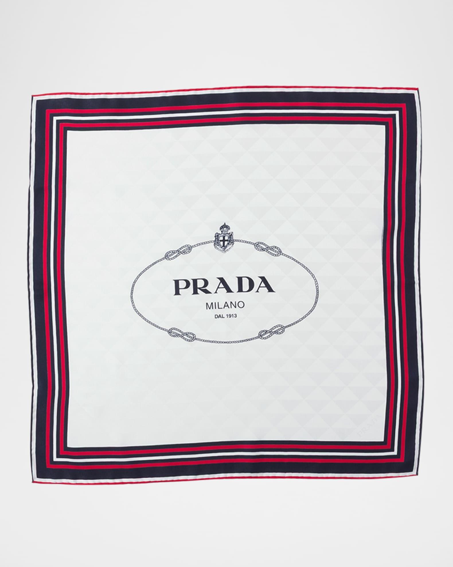 Logo-Print Silk Twill Jacquard Scarf Product Image