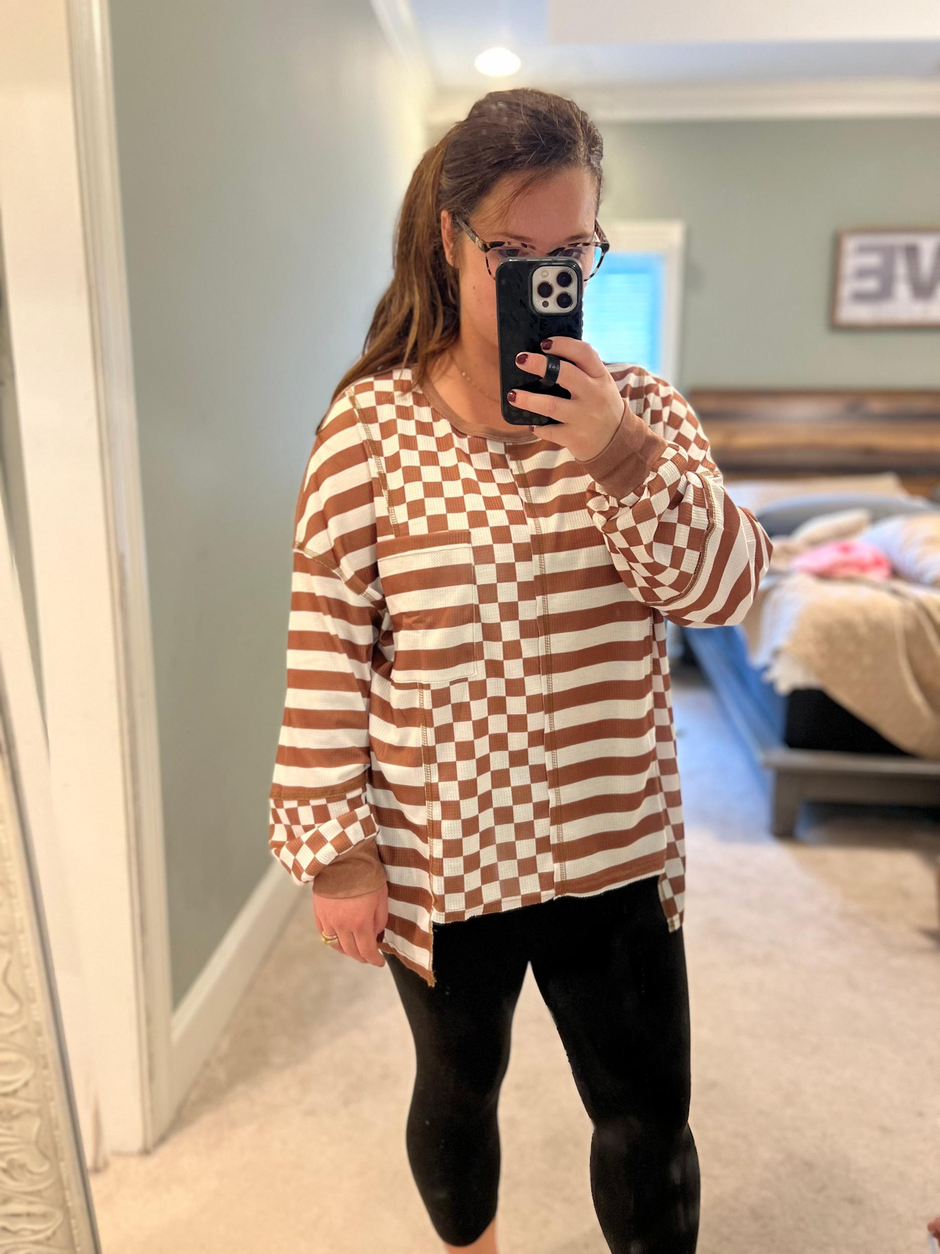 Pink Check Top Product Image