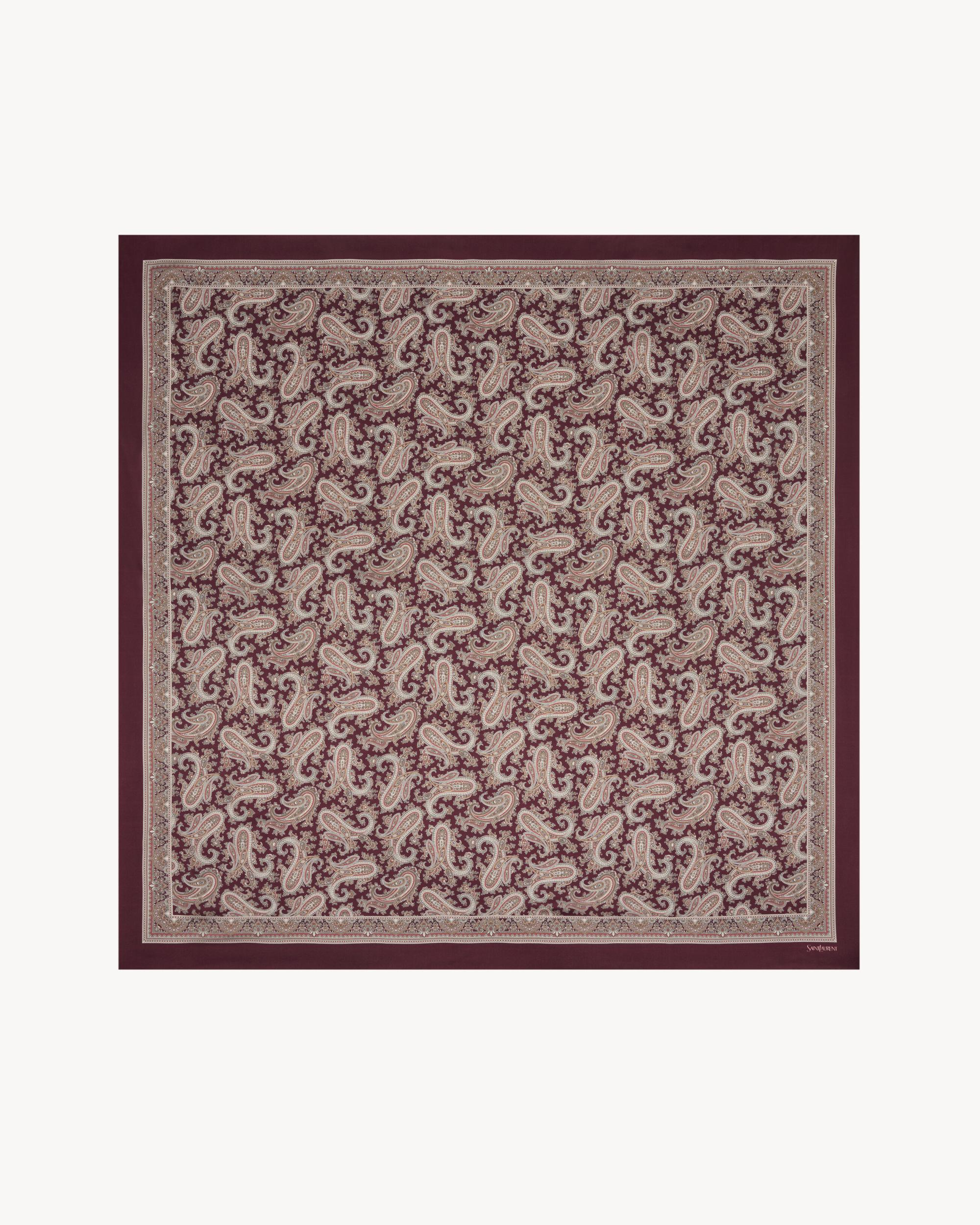 large square scarf in paisley silk charmeuse Product Image