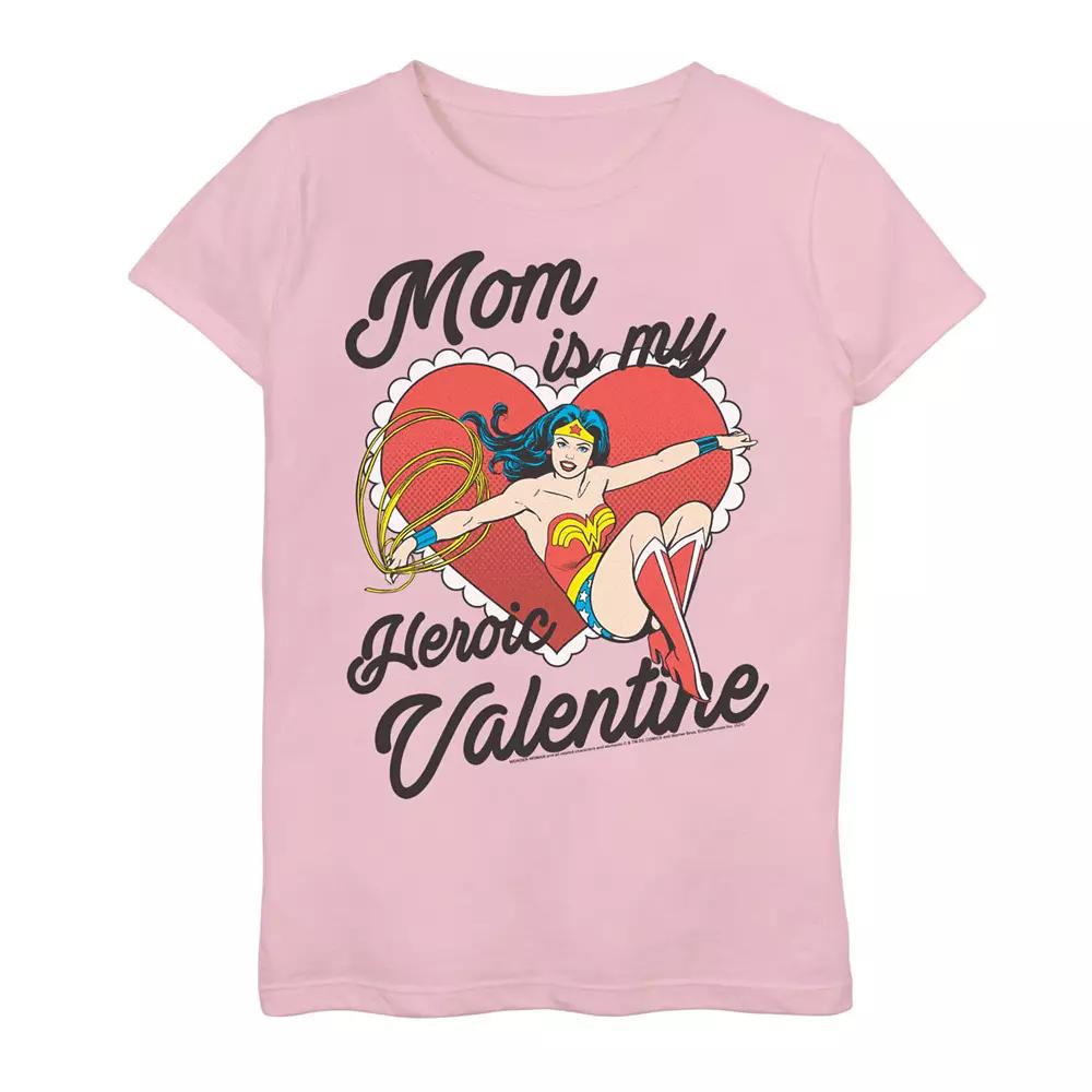 Girls 7-16 DC Comics Valentine's Day Wonder Woman Mom Is My Valentine Graphic Tee, Girl's,  Product Image