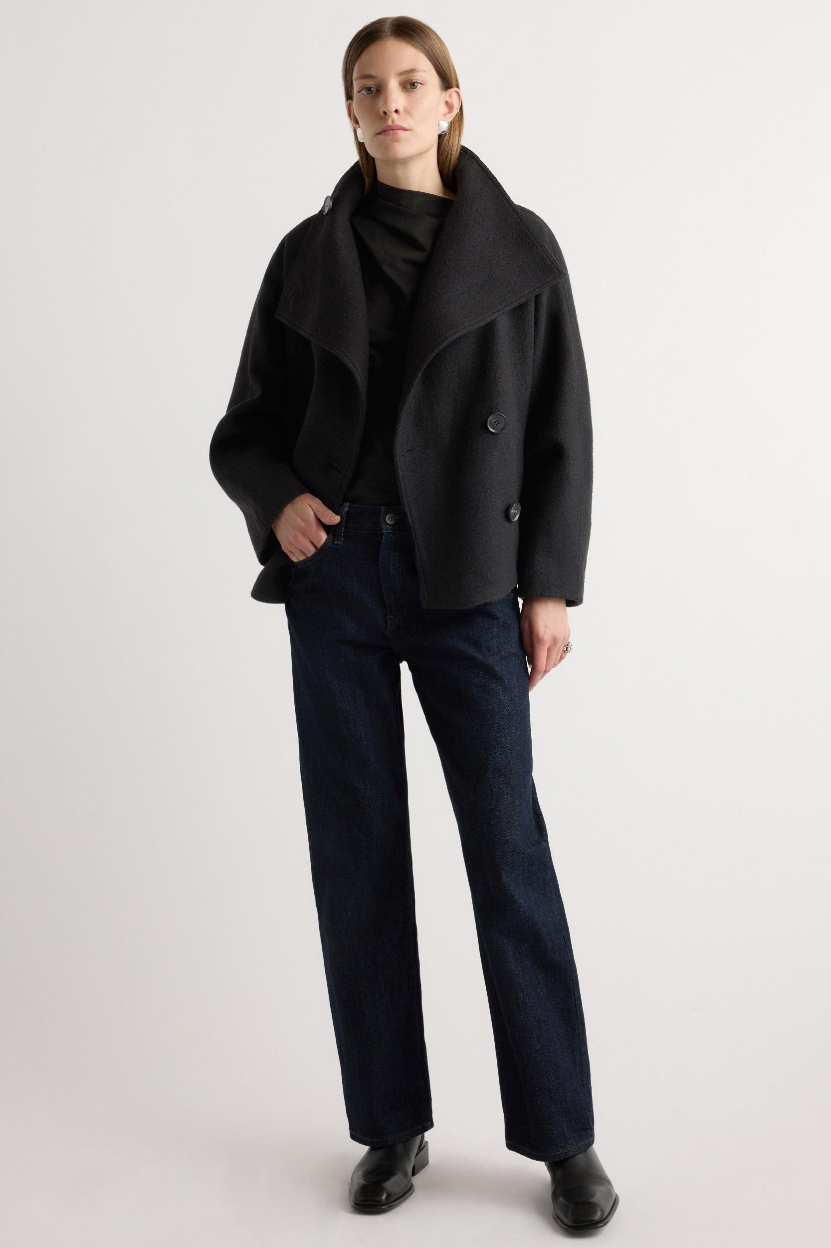 Vashti Wool-Blend Collared Peacoat Product Image