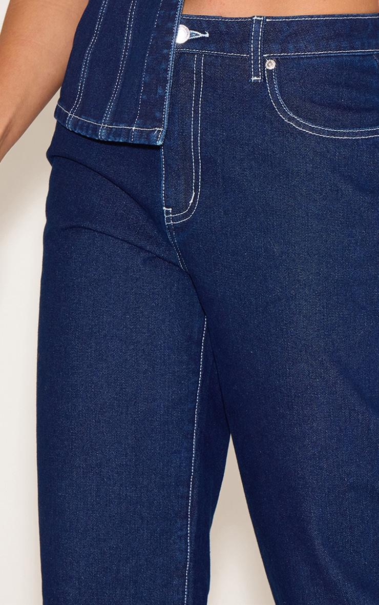 Tall Indigo Mid Rise Wide Leg Jean Product Image