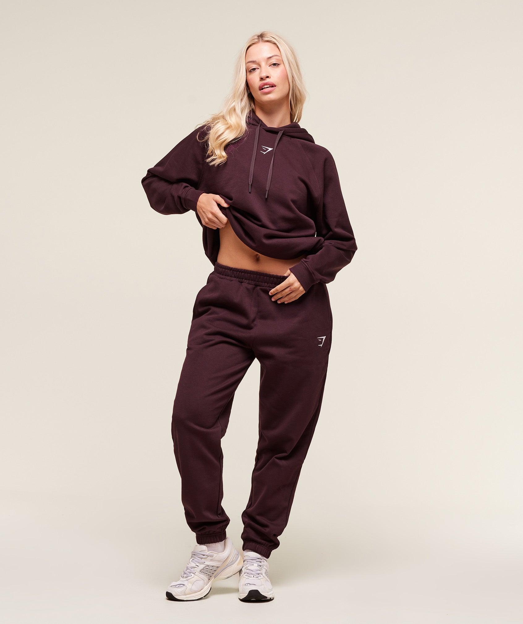 Gymshark Training Oversized Fleece Hoodie - Cherry Purple Female Product Image