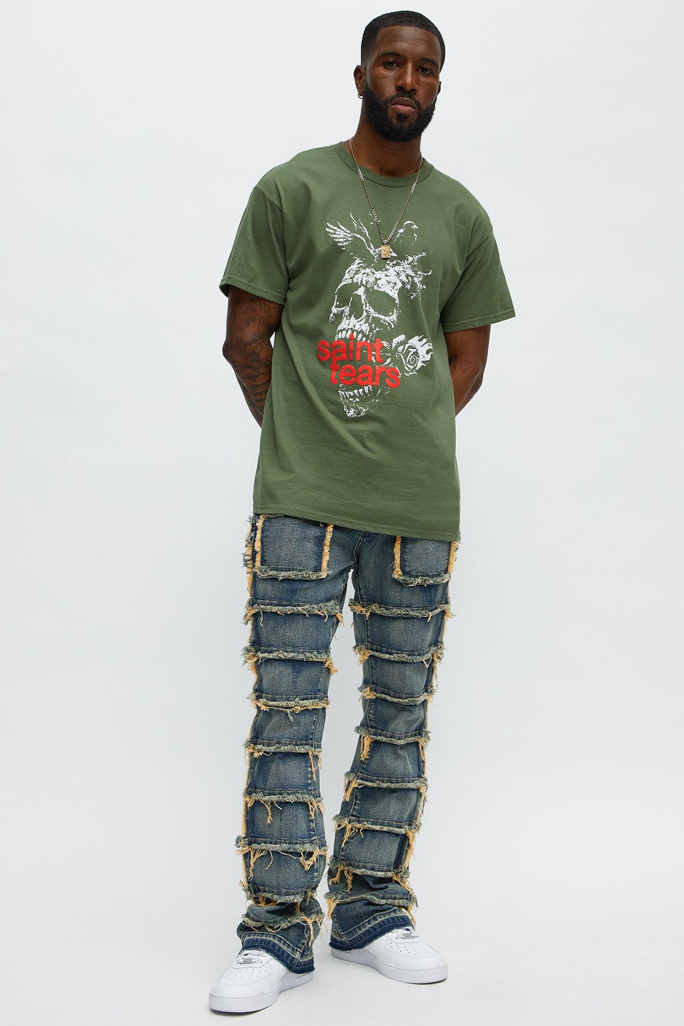 Saint Tears Forever Short Sleeve Tee - Olive Male Product Image