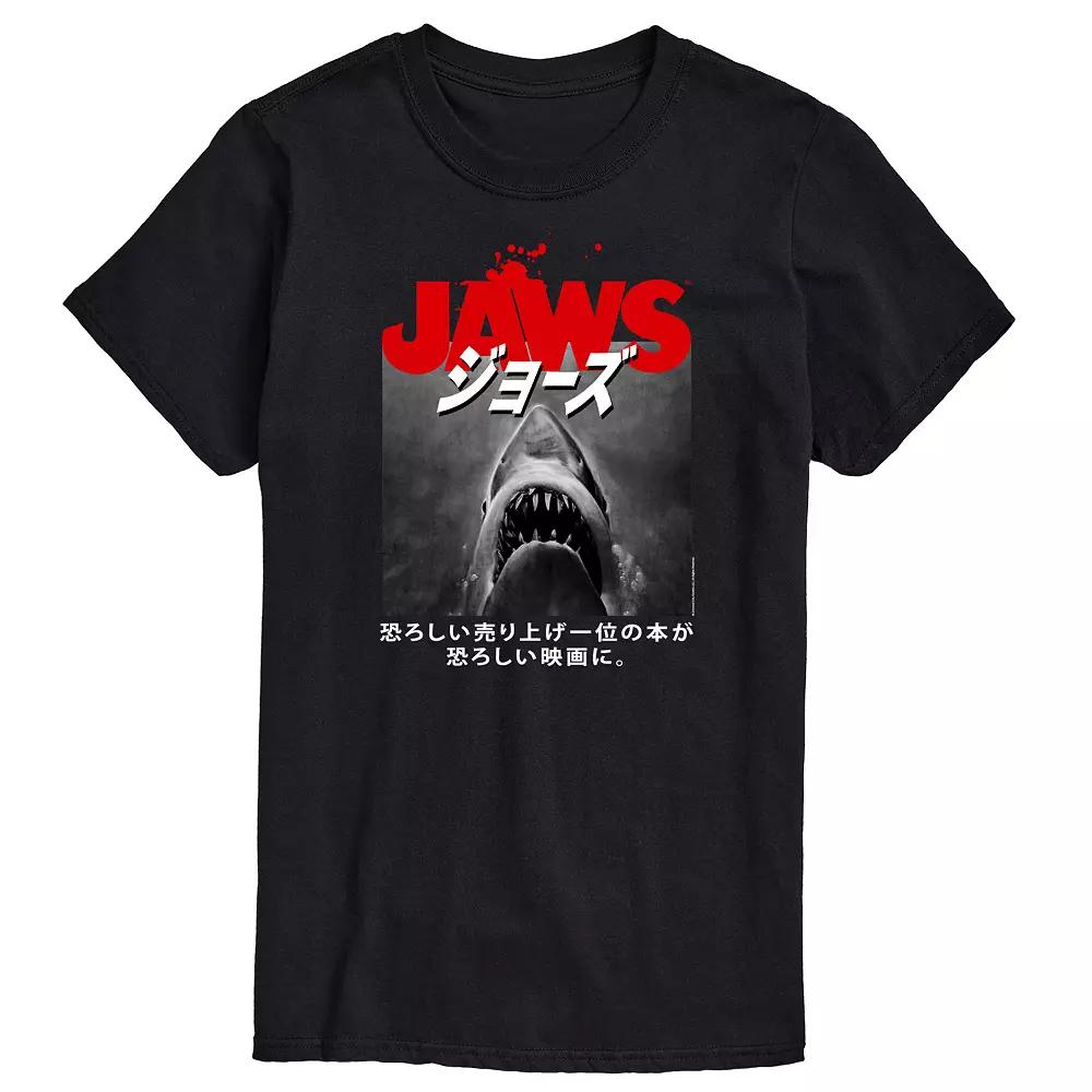Big & Tall Jaws Poster Kanji Tee, Men's,  Product Image