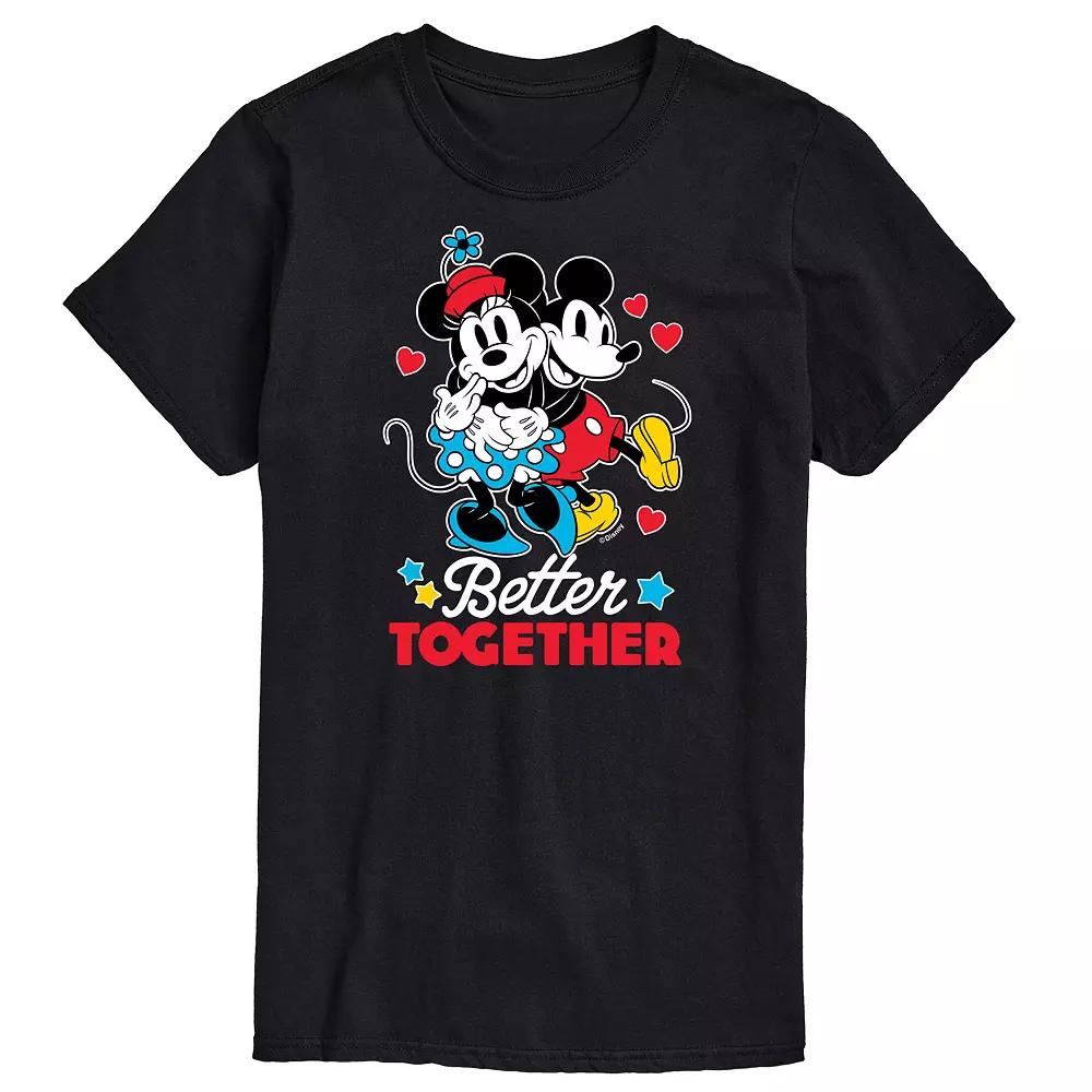 Disney's Mickey & Minnie Mouse Big & Tall Better Together Graphic Tee, Men's,  Product Image