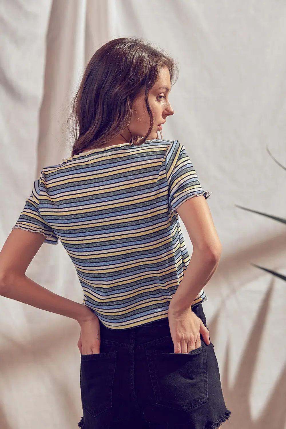 Multi Color Striped Top Product Image