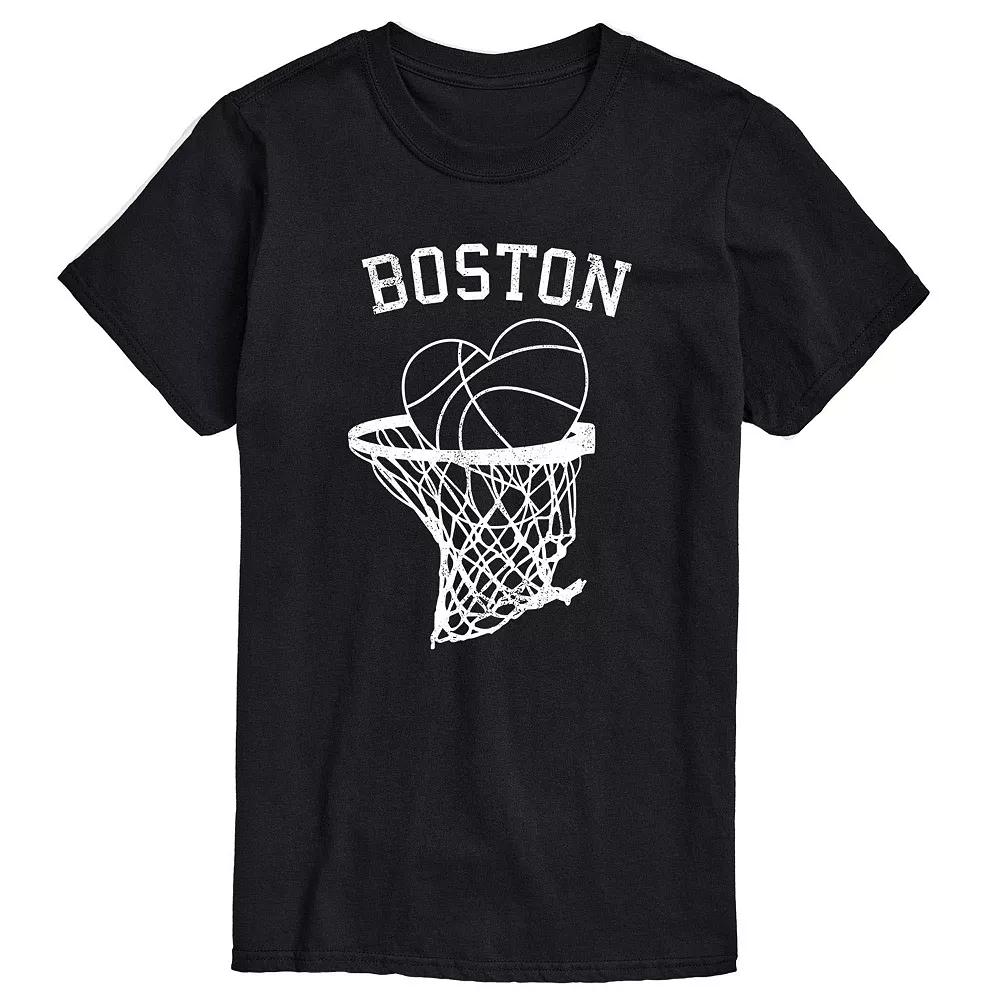 Men's Basketball Heart Boston Graphic Tee,  Product Image