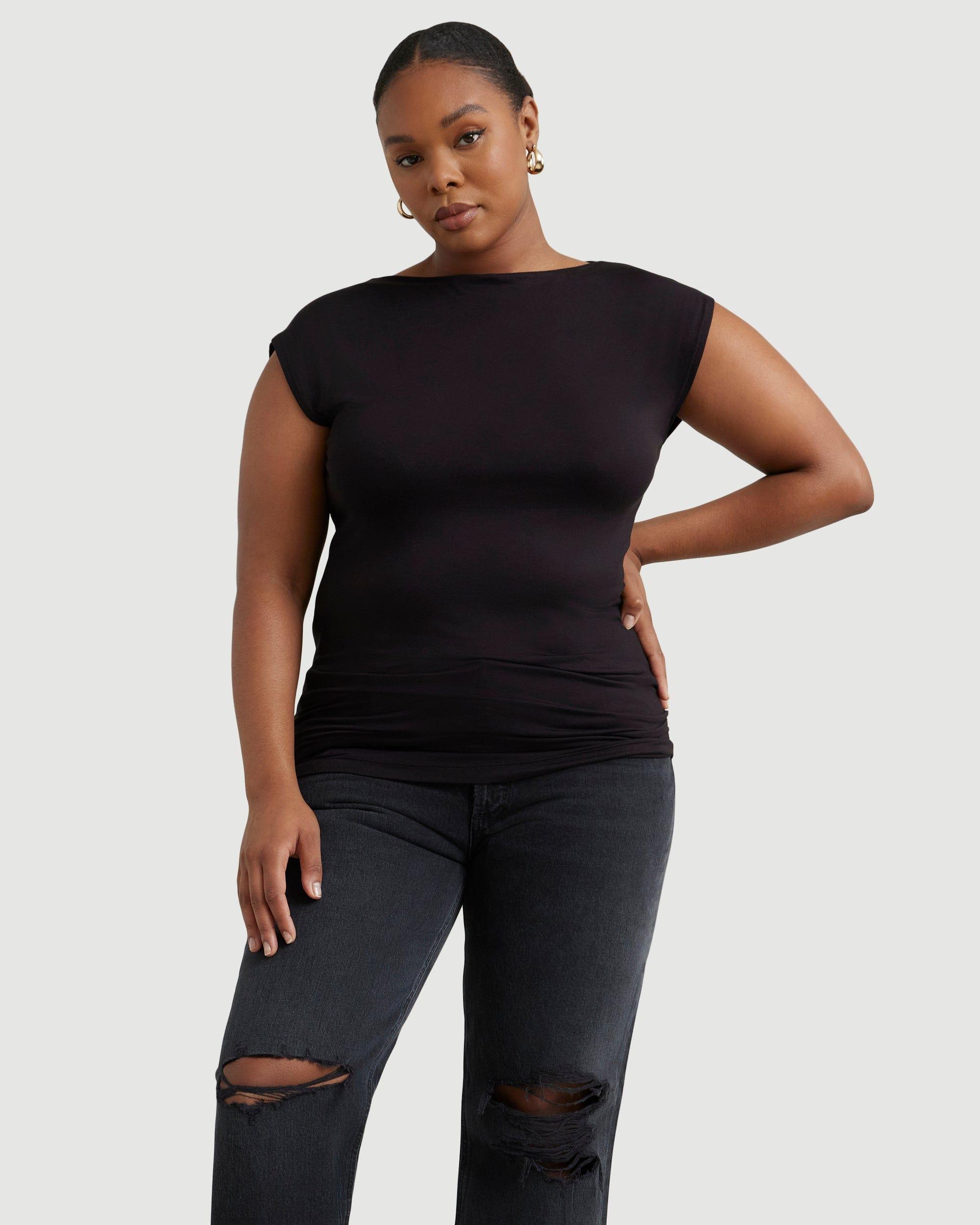 Esme Sleeveless Slit-Neck Tank Product Image