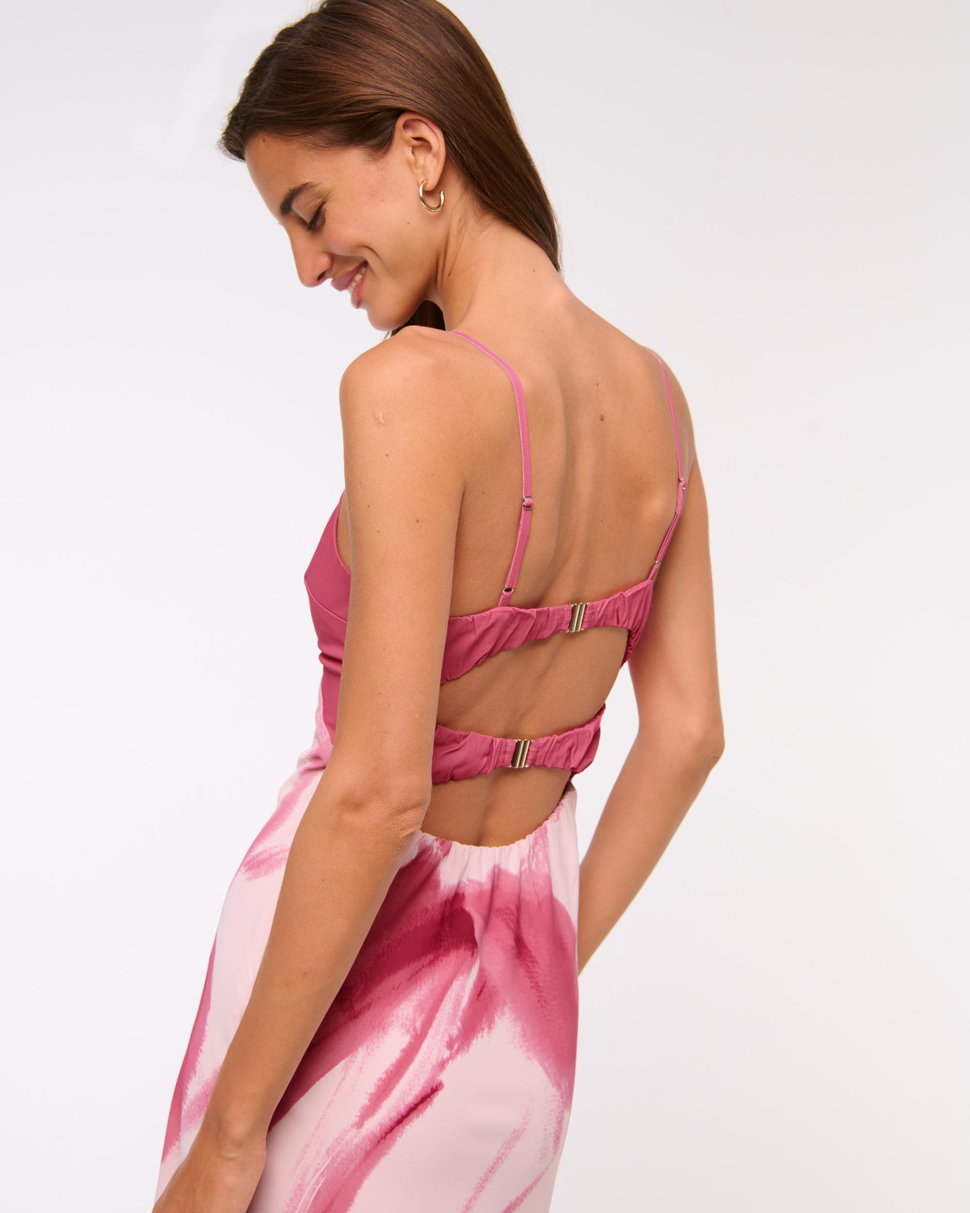 The A&F Julia Slip Cutout Maxi Dress Product Image