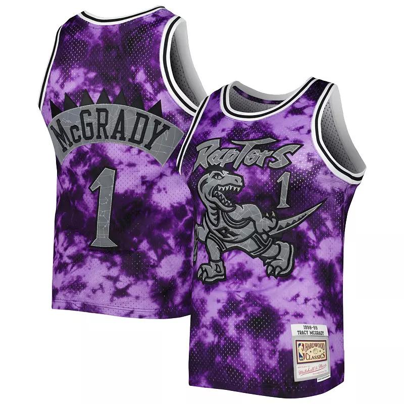 Men's Mitchell & Ness Tracy McGrady Purple Toronto Raptors 1998/99 Galaxy Swingman Jersey, Size: Small, Rpt Purple Product Image