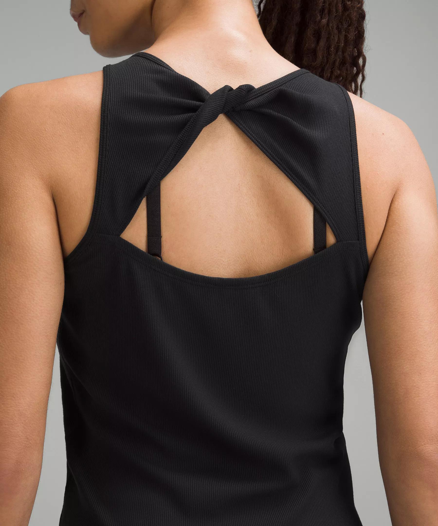 Modal Silk Twist-Back Yoga Tank Top Product Image