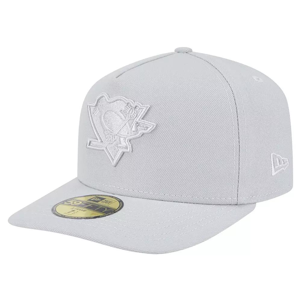 Men's New Era Gray Pittsburgh Penguins Color Pack A-Frame 59FIFTY Fitted Hat,  Product Image