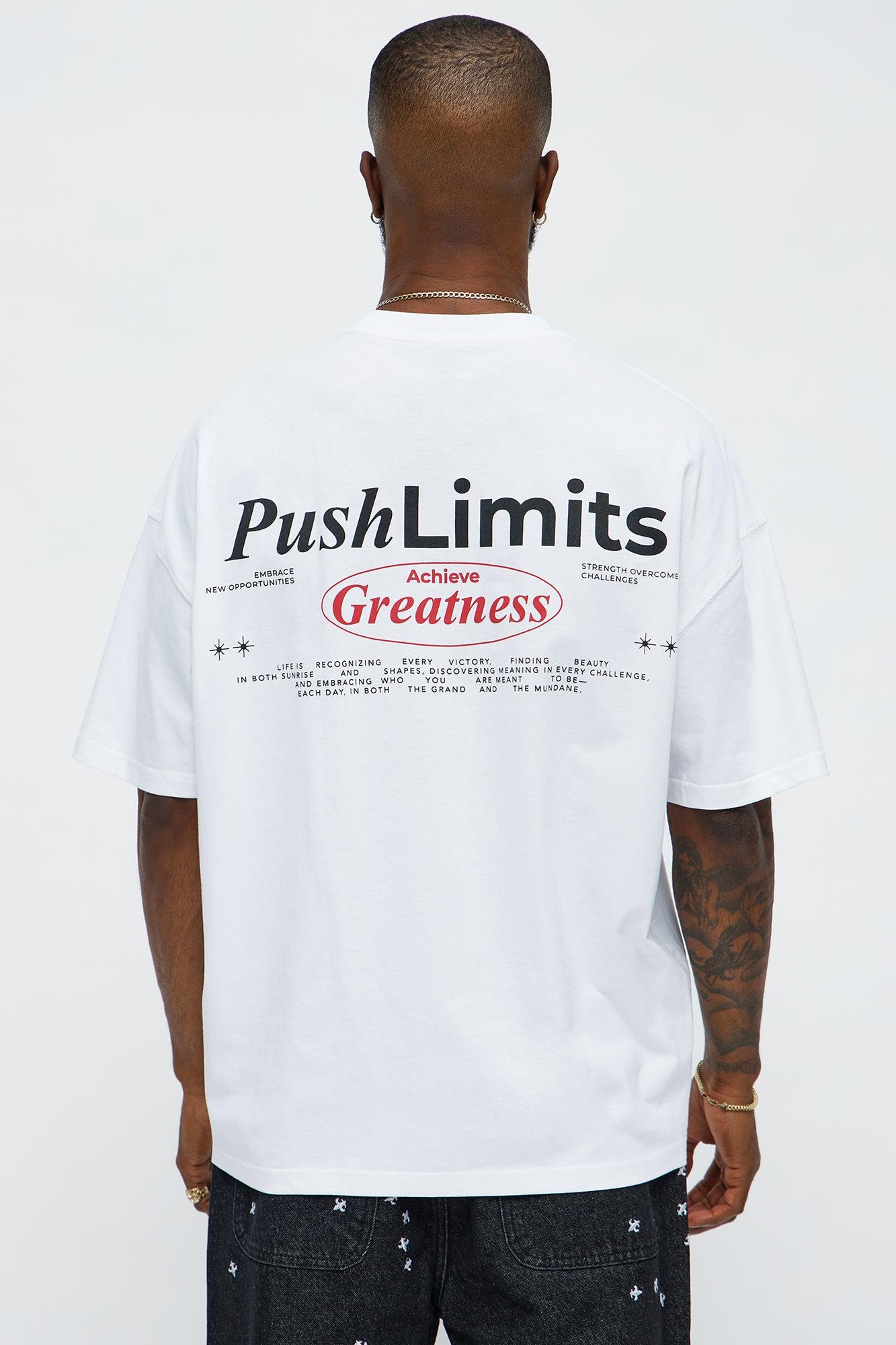 Push Limits Oversized Short Sleeve Tee - White Male Product Image