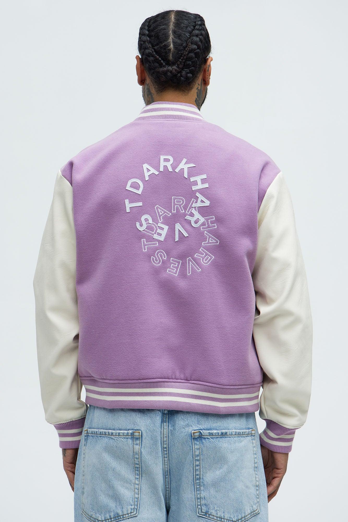 Dark Harvest Varsity Jacket - Lavender Product Image