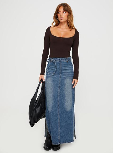 Ellery Bodysuit Brown Tall Product Image