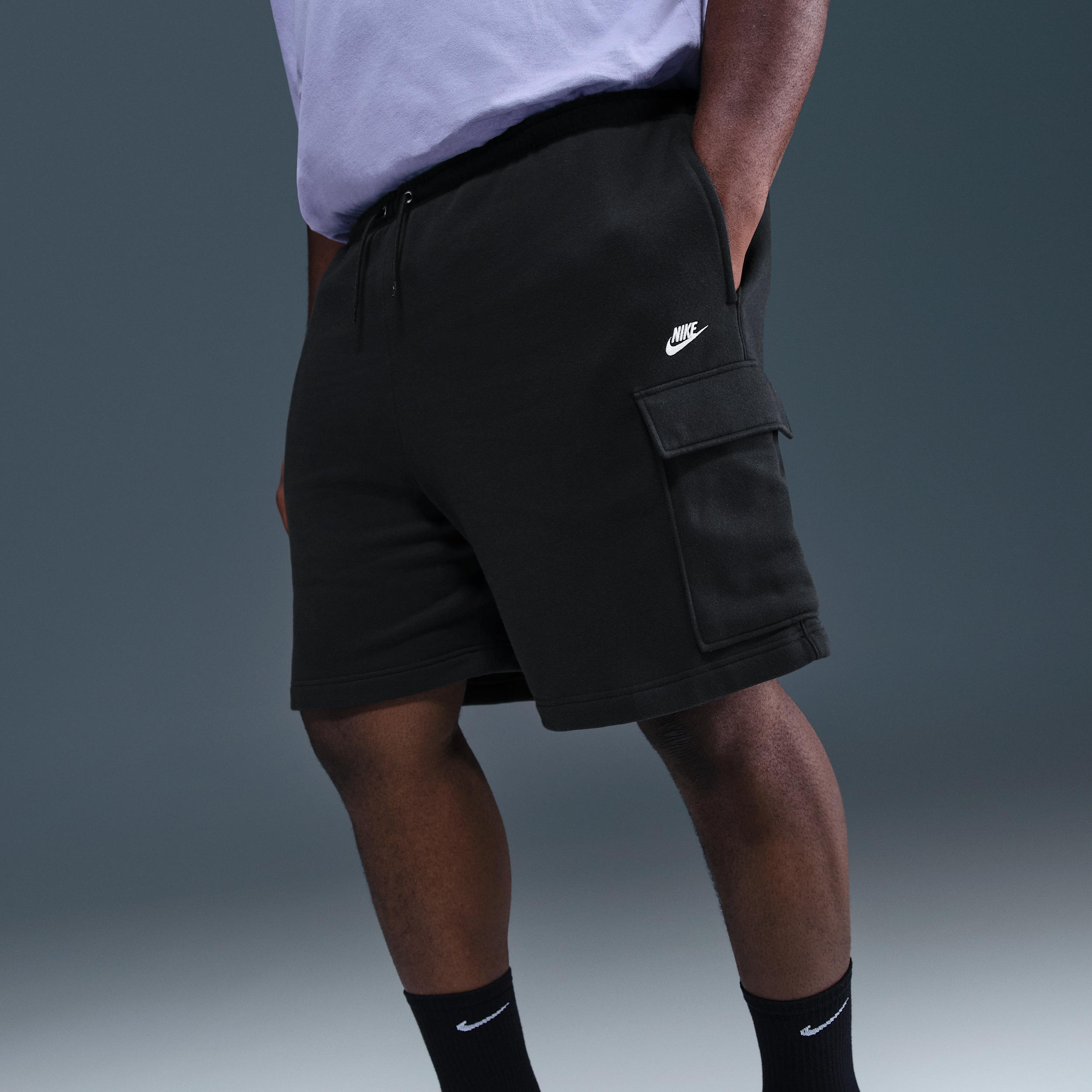 Nike Mens Club Fleece Cargo Shorts | FN3525-010 Product Image