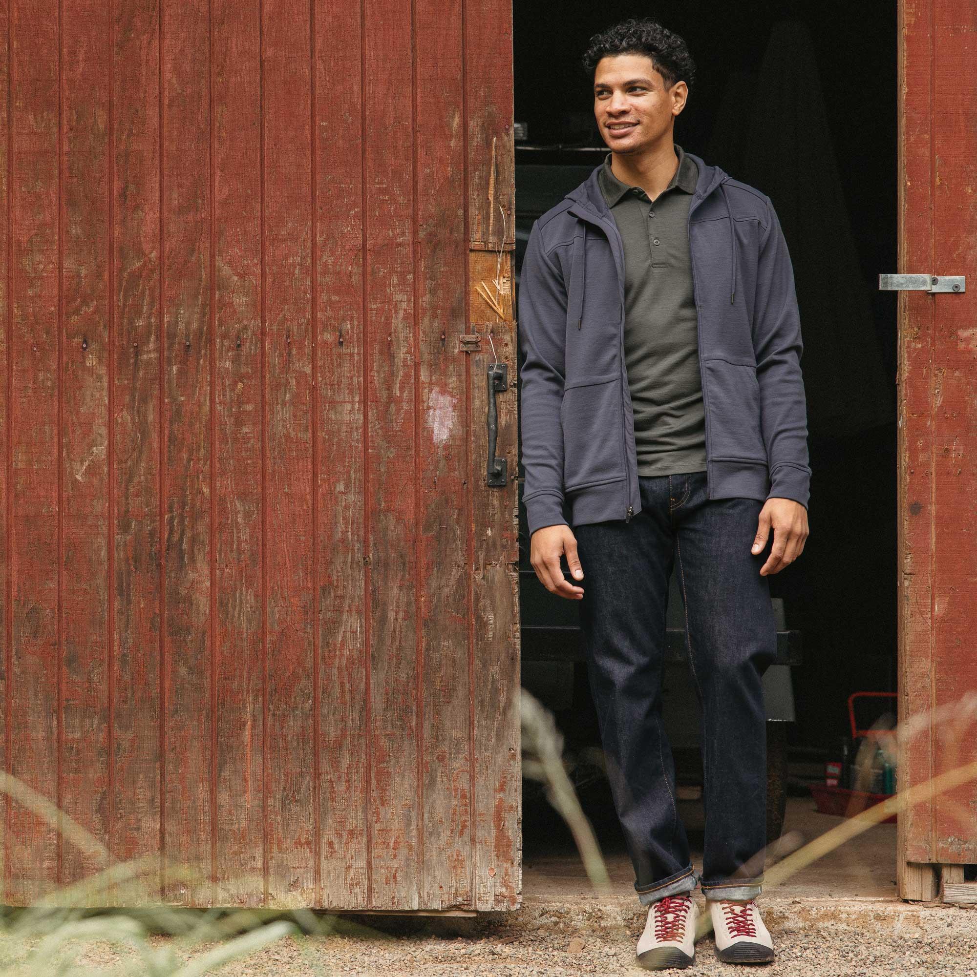 Merino Wool Ponte Travel Hoodie | Odyssey Gray Product Image