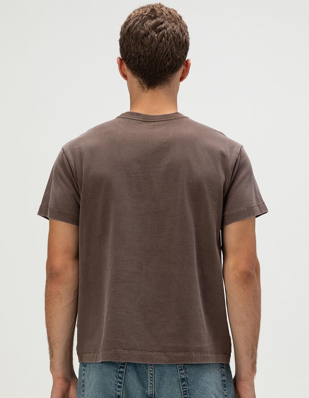 RSQ Mens Washed Shrunken Tee - DARK BROWN Product Image