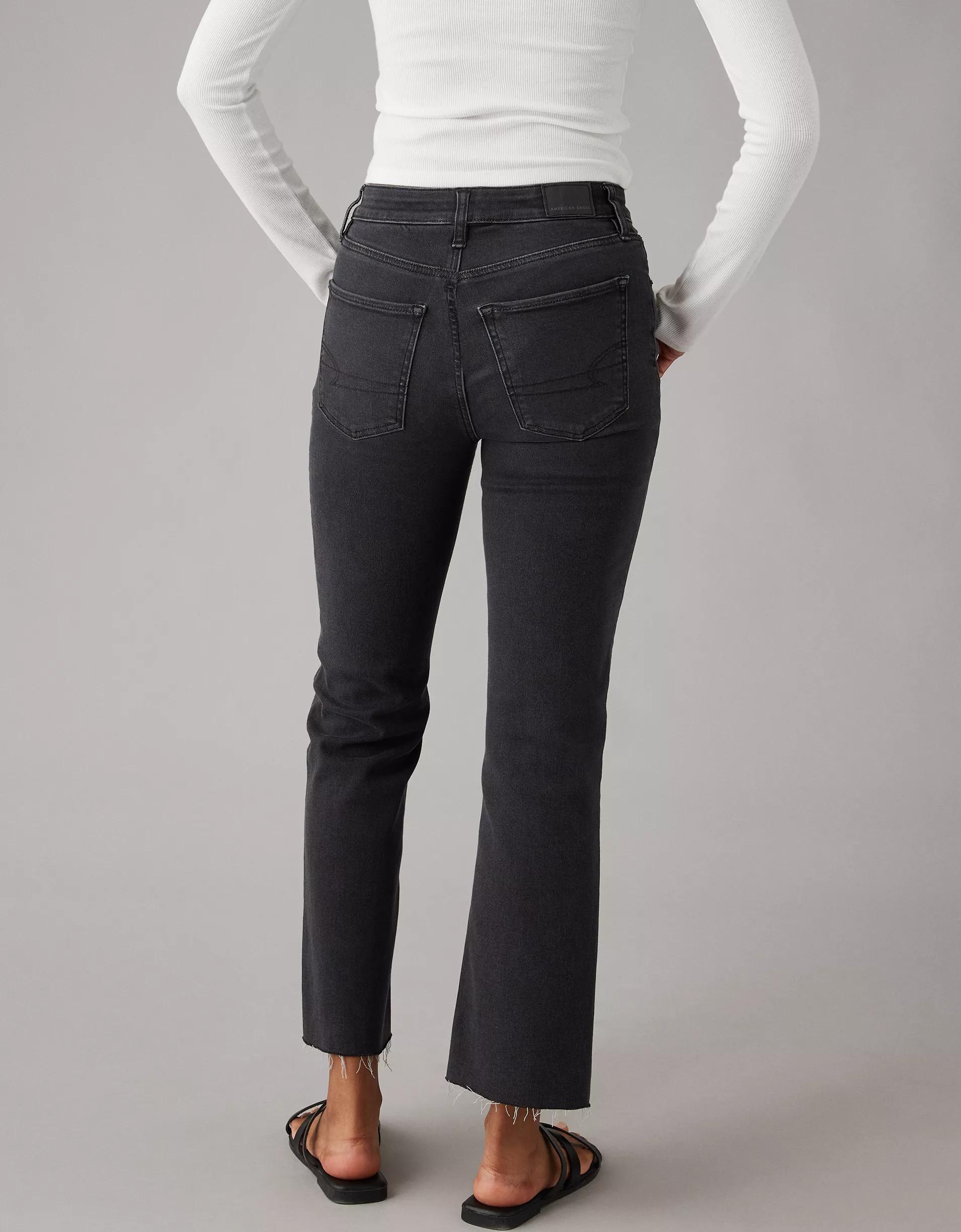 AE Next Level High-Waisted Kick Bootcut Crop Jean Product Image